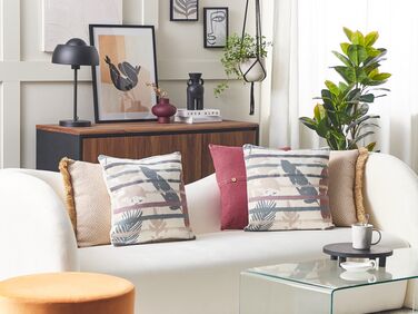 Set of 2 Cushions Striped 45 x 45 cm Multicolour BIDENS