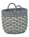 Set of 3 PE Rattan Plant Pot Baskets Grey and White GEFIRA_826525