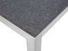 Mesa de comedor de metal/granito gris grafito/plateado 180 x 90 cm GROSSETO_449991