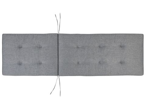 Polyester Outdoor Sun Lounger Cushion Water Resistant Garden Grey Cesana
