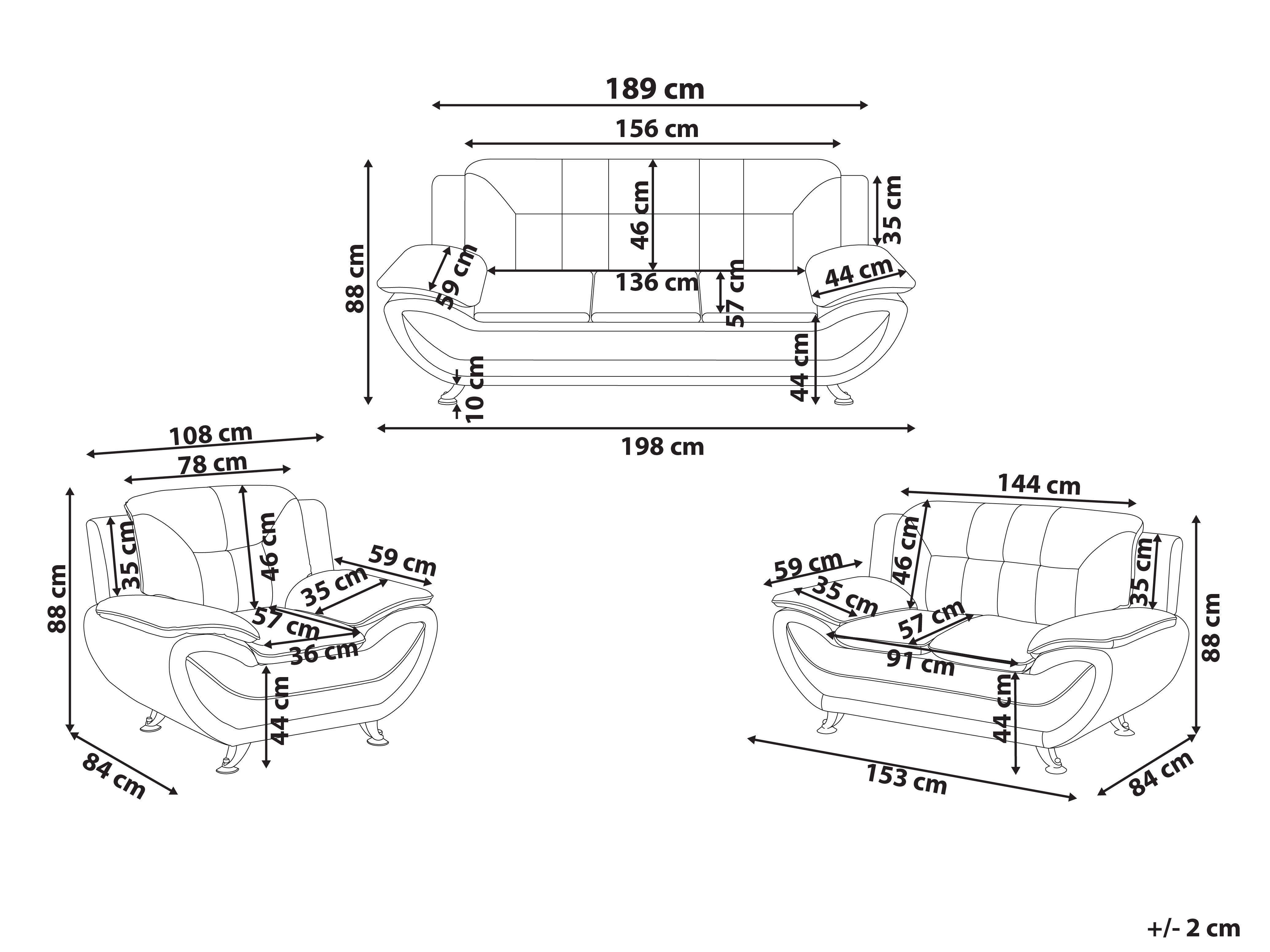 Faux Leather Living Room Set Grey LEIRA Beliani.co.uk