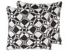 Set of 2 Cotton Cushions Geometric Pattern 45 x 45 cm Black and White KOTURE_802246