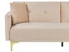 Velvet Sofa Bed Beige LUCAN_810440
