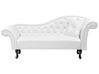 Right Hand Faux Leather Chaise Lounge White LATTES_697375