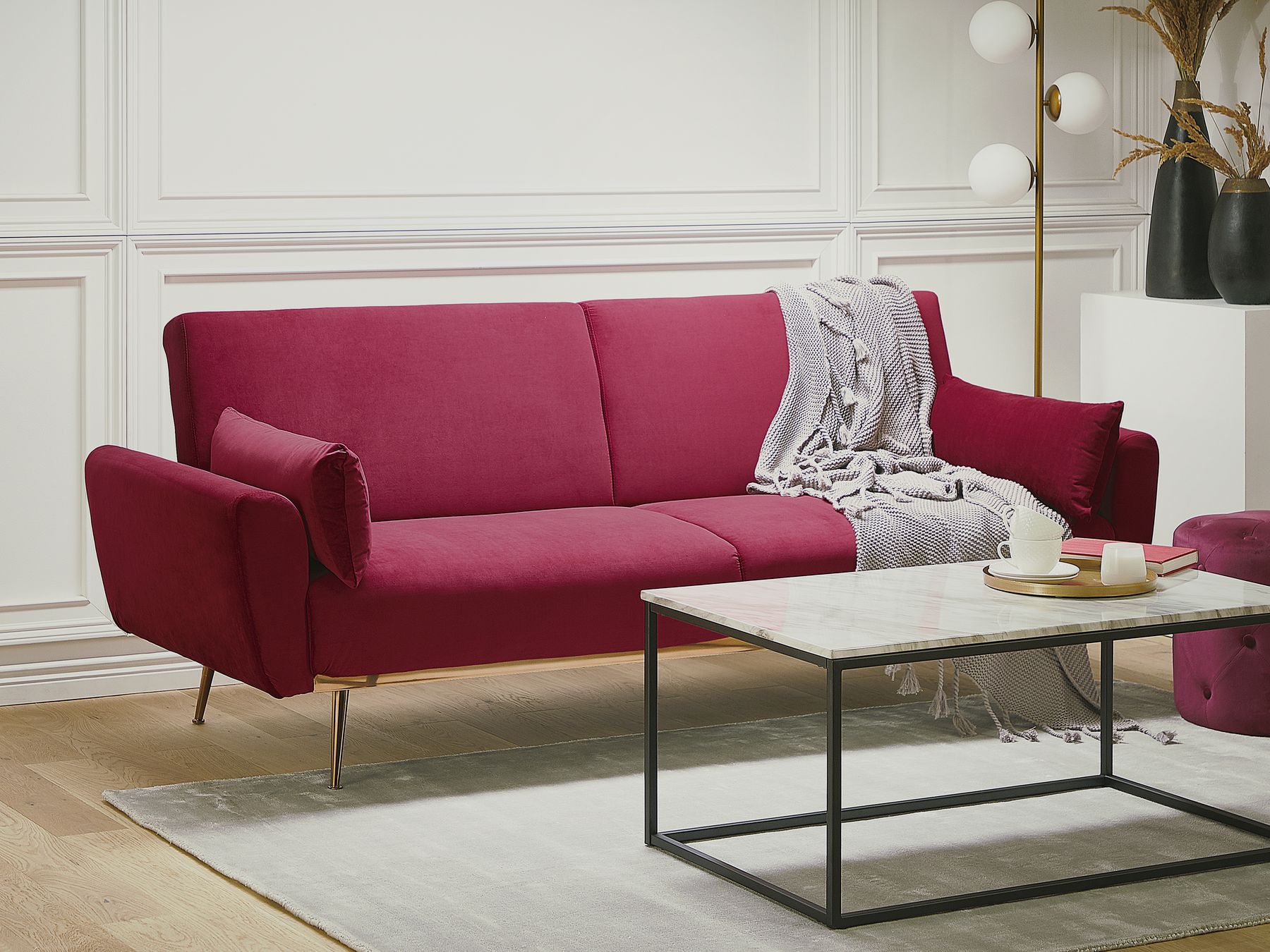 Red sleeper sofa loveseat hotsell