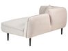 Left Hand Boucle Chaise Lounge Light Beige CHEVANNES_877211