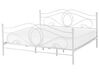 Dekorativní bílá kovová postel 180x200 cm LYRA_712258