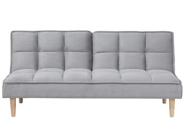 Fabric Sofa Bed Light Grey SILJAN