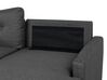 Left Hand Corner Sofa Bed with Storage Dark Grey FLAKK_745712