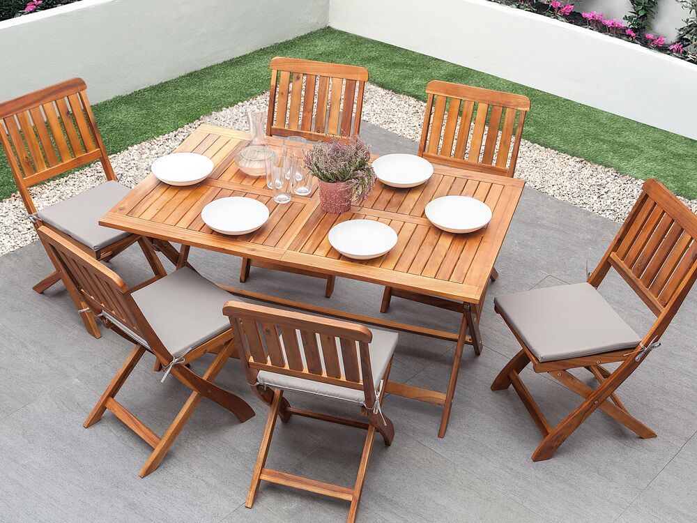 Table De Jardin Pliante 6 Personnes - Table 180x100cm En Acacia Fsc à Prix  Carrefour