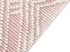 Teppich Wolle pastellrosa / weiß 160 x 230 cm Kurzflor ADANA_856165