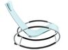 Chaise de jardin à bascule bleu clair CAMPO_689297