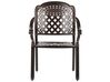 Set di 4 sedie da giardino alluminio marrone scuro MANFRIA_765572