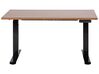 Elektriskt justerbart skrivbord 120 x 72 cm mörkt trä och svart DESTINES_899437