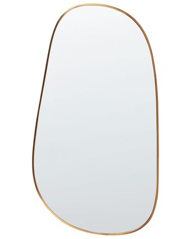 Kovové nástěnné zrcadlo 57 x 110 cm zlatá VERNAIS