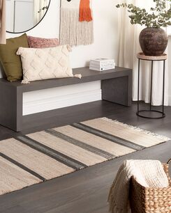 Matto juutti beige/harmaa 80 x 300 cm TALPUR