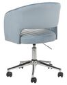 Velvet Desk Chair Beige Light Blue KATONAH_867714