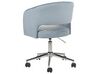 Velvet Desk Chair Beige Light Blue KATONAH_867714
