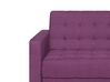 Canapé angle gauche convertible en tissu violet 4 places avec pouf ABERDEEN_736944