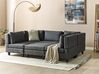 5-Seater Modular Fabric Sofa with Ottoman Dark Grey UNSTAD_893543