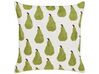 Set of 2 Cushions Pear Pattern 45 x 45 cm White and Green TRACHELIUM_877700