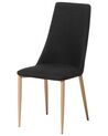 Set of 2 Fabric Dining Chairs Black CLAYTON_693384