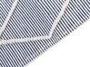 Teppich Baumwolle blau / weiß 80 x 150 cm geometrisches Muster Kurzflor SYNOPA_842828