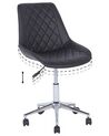 Faux Leather Armless Desk Chair Black MARIBEL_862656