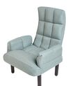 Linen Recliner Chair with Ottoman Mint Grey OLAND_902002