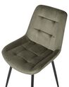 Conjunto de 2 sillas de comedor en terciopelo verde oliva MELROSE_901914