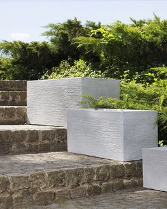 Kukkaruukku savikuituseos valkoinen 80 x 37 x 38 cm MYRA