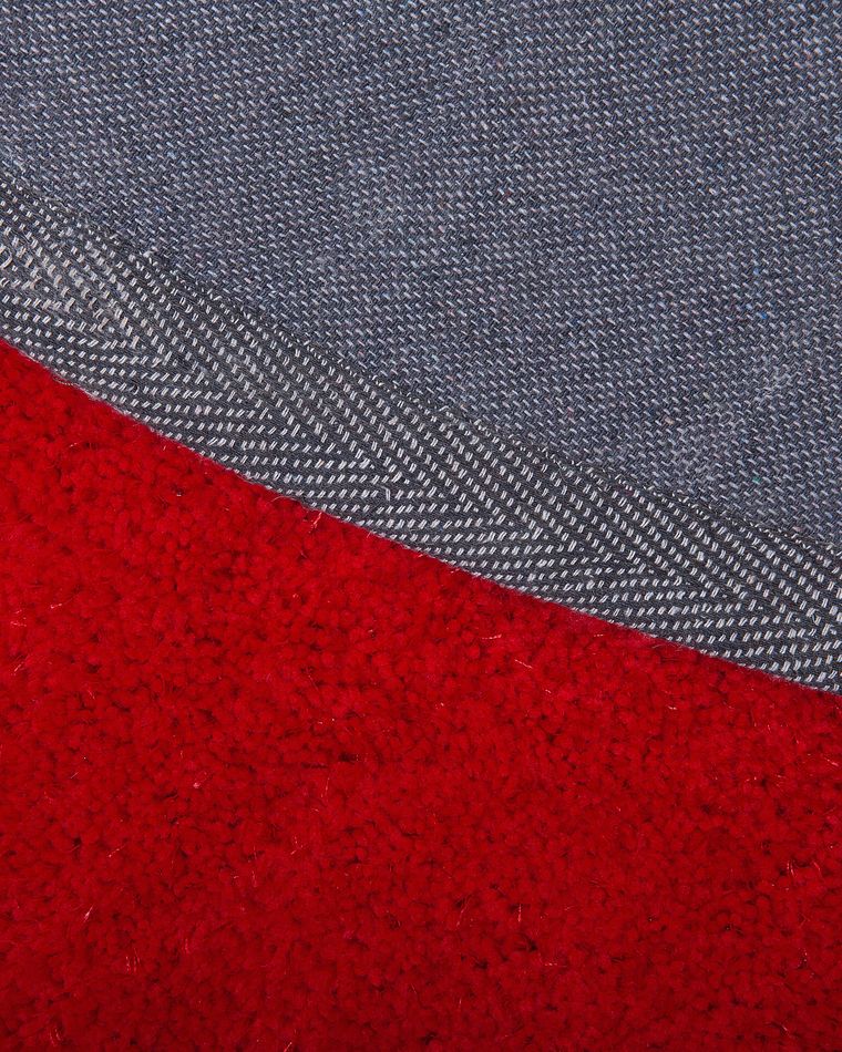 Tapis rond en tissu rouge DEMRE | Beliani.fr