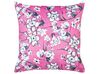 Set of 2 Velvet Cushions Floral Motif 45 x 45 cm Pink KOELERIA_914089