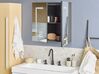 Badeværelsesskab med spejl og LED 60x60 cm sort MAZARREDO_905801