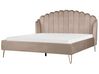 Bed fluweel taupe 180 x 200 cm AMBILLOU_902490