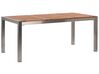Conjunto de mesa com tampo em madeira de eucalipto 180 x 90 cm e 6 cadeiras rattan sintético preto GROSSETO_768492