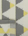 Outdoor Teppich grau-gelb 60 x 105 cm Dreieck Muster HISAR_766661