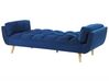 Sofá cama de terciopelo azul ASBY_788081
