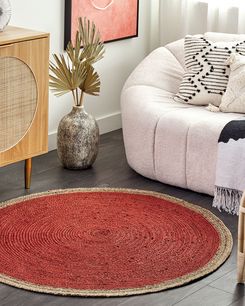 Pyöreä matto juutti koralli ⌀ 120 cm MENEMEN