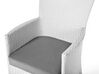 Gartenmöbel Set Rattan weiß 220 x 100 cm 8-Sitzer Auflagen grau ITALY_678104