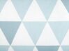 Coussin décoratif motif triangle bleu 40 x 70 cm TRIFOS_754288