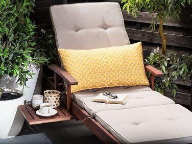 Set of 2 Outdoor Cushions 40 x 70 cm Yellow ASTAKOS