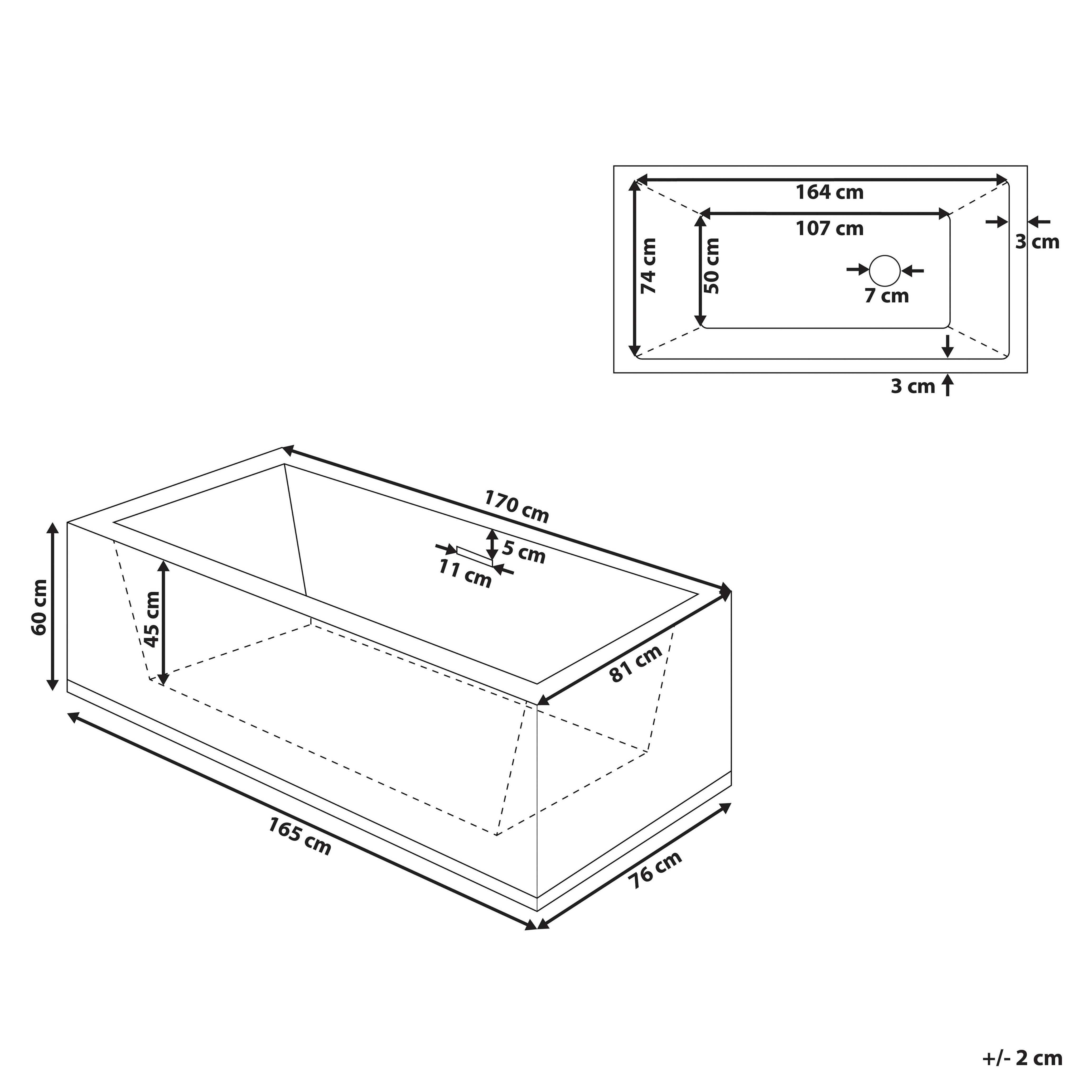 Wanna wolnostojąca biała RIOS