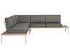 Lounge Set Aluminium weiß 4-Sitzer Auflagen grau POSITANO_688266