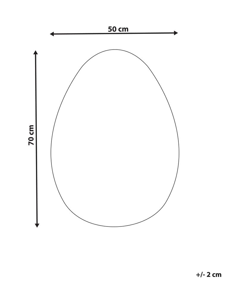 Wall Mirror 50 x 70 cm Silver MONTRESOR Beliani.co.uk