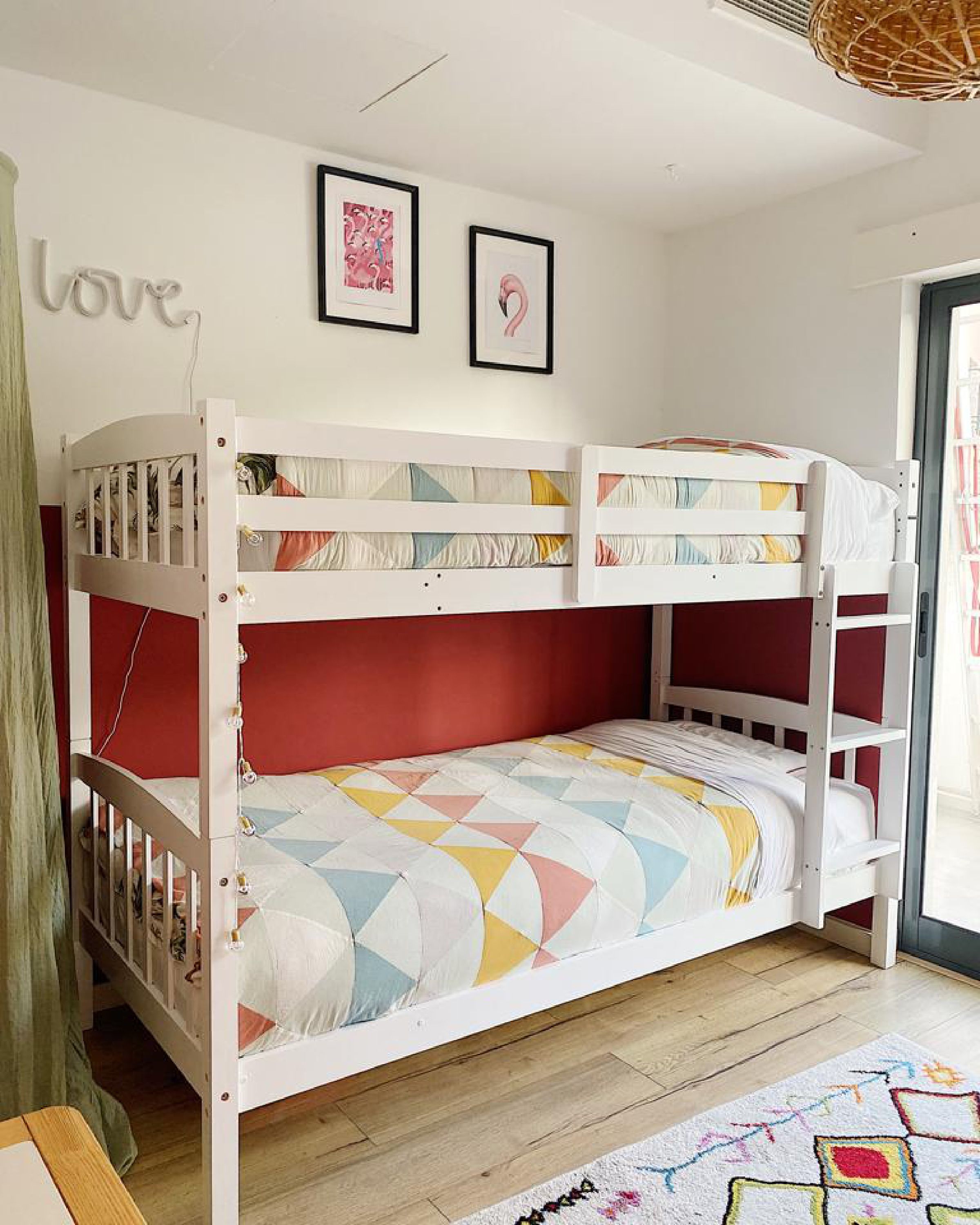 Wooden EU Single Size Bunk Bed White REVIN | Beliani.co.uk