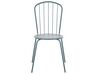 Zestaw ogrodowy metalowy stół i 4 krzesła jasnoniebieski CALVI z parasolem (16 opcji do wyboru)_863939