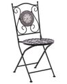 Zestaw 2 krzeseł ogrodowych metalowy czarny CARIATI_826170