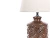 Lampada da tavolo ceramica rame e beige chiaro 35 cm ROSANNA_833952