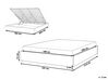 Buklé posteľ s úložným priestorom 180 x 200 cm krémová biela DINAN_903700